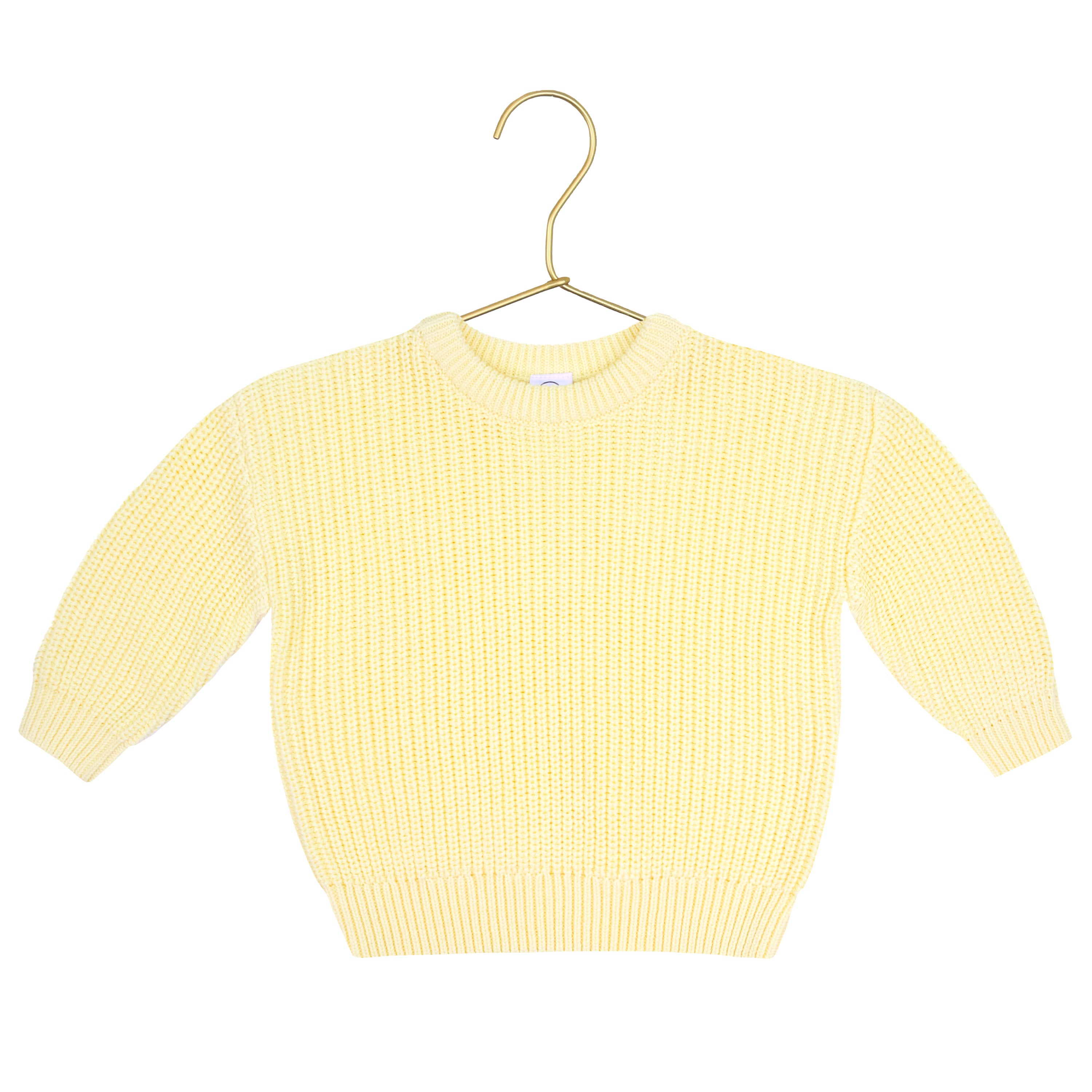 Bow Embroidery - Knit Chunky Sweater
