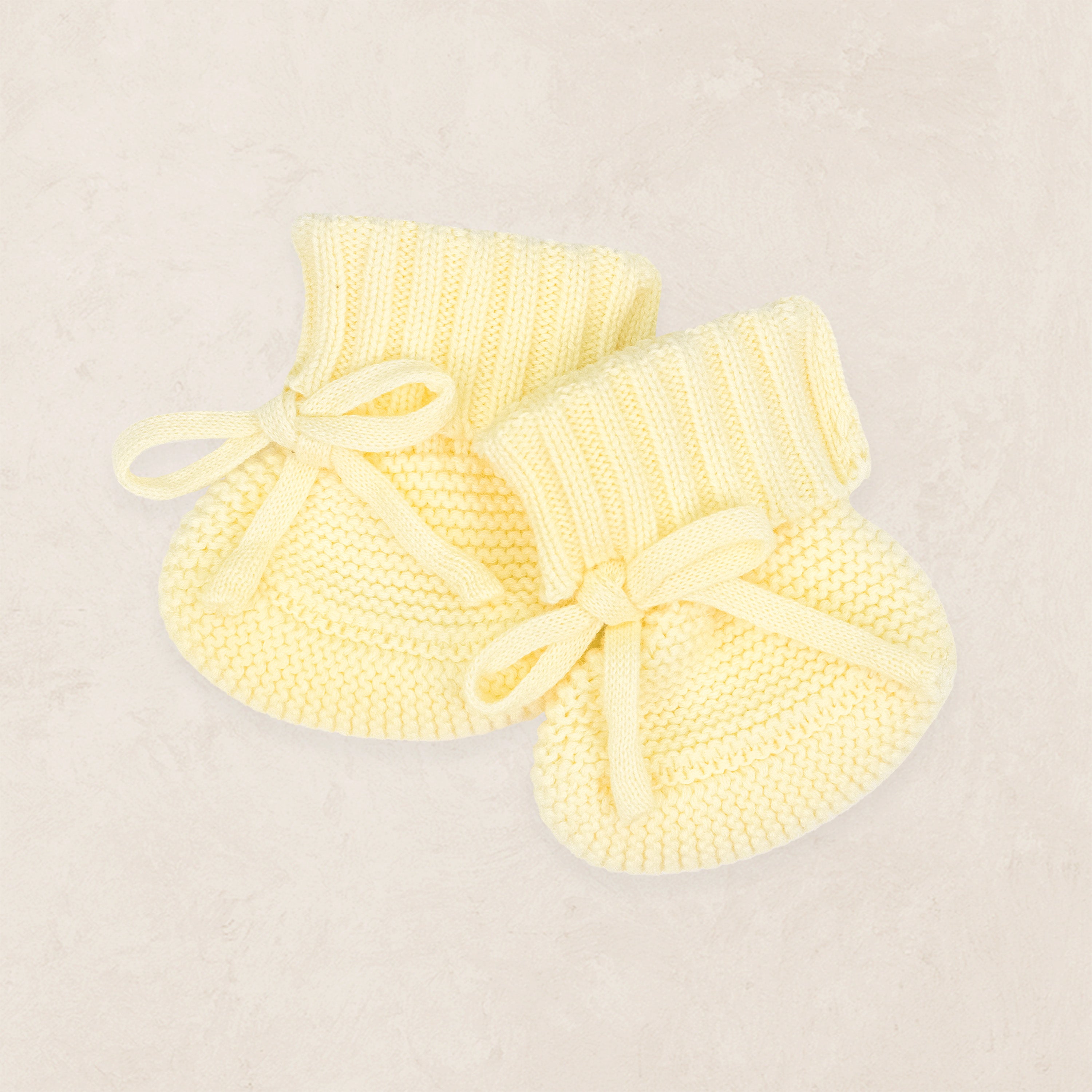 Knit Booties - Butter Yellow