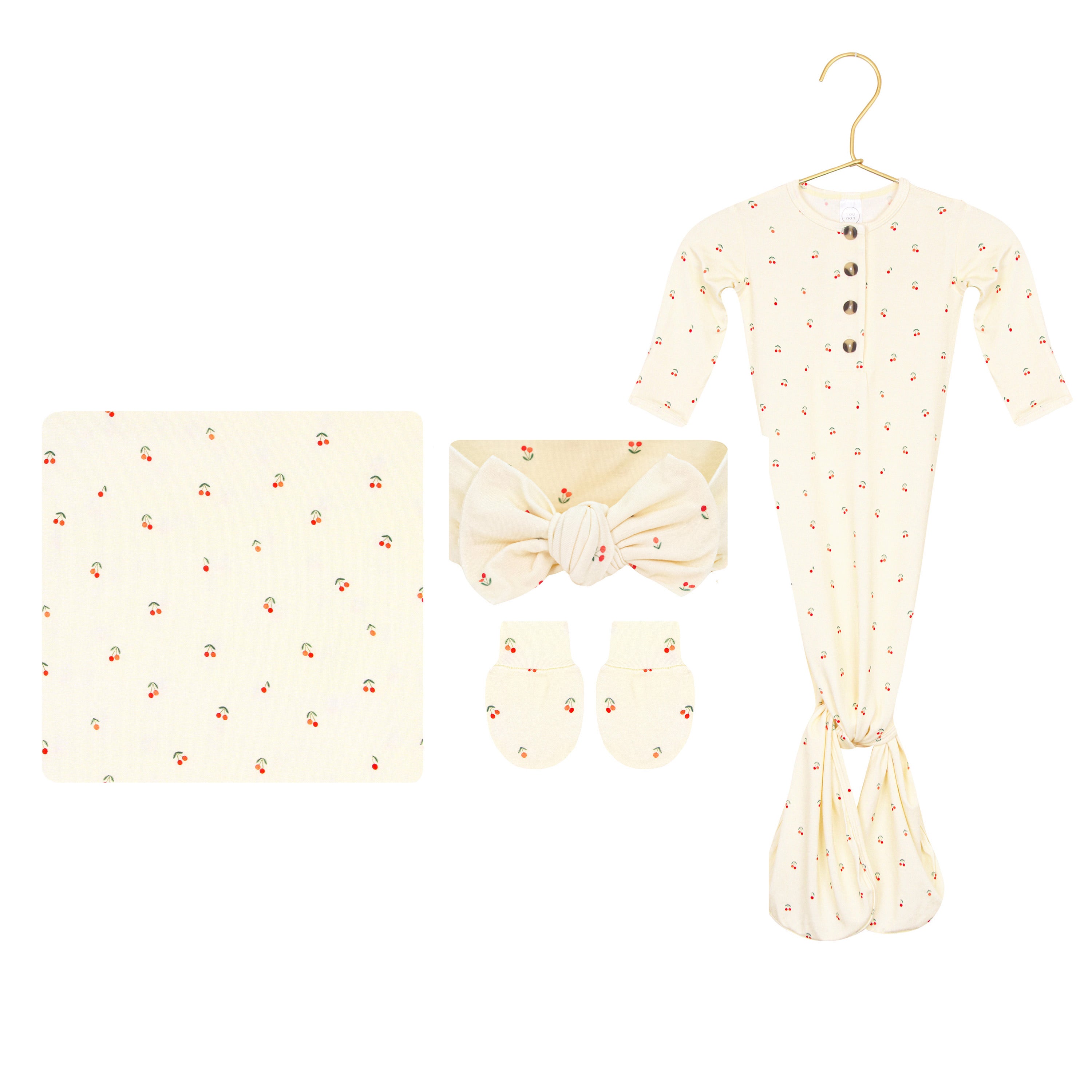 Sadie Newborn Headband Bundle + Knotted Gown