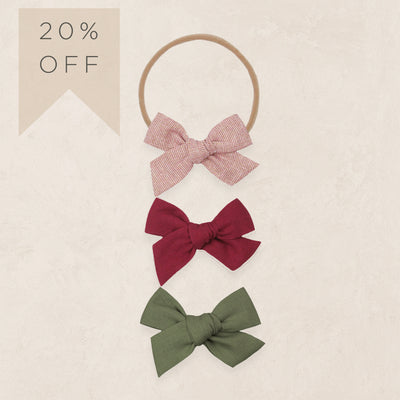 Classic Bow 3 Pack: Cranberry