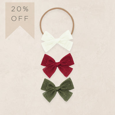 Tulle Bow 3 Pack: Red Dot