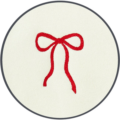 Bow Embroidery - Sweatershirt Romper