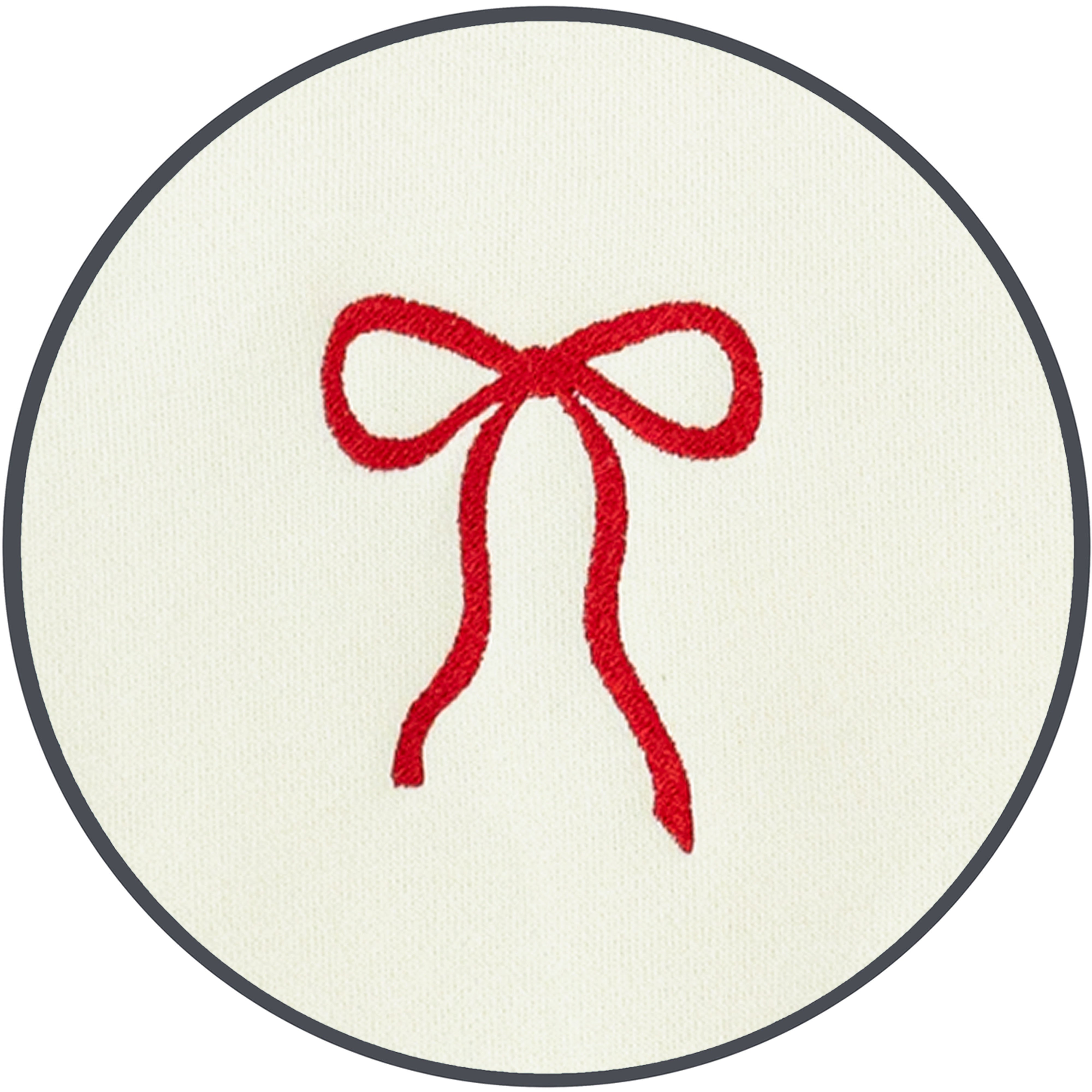 Bow Embroidery - Sweatershirt Romper