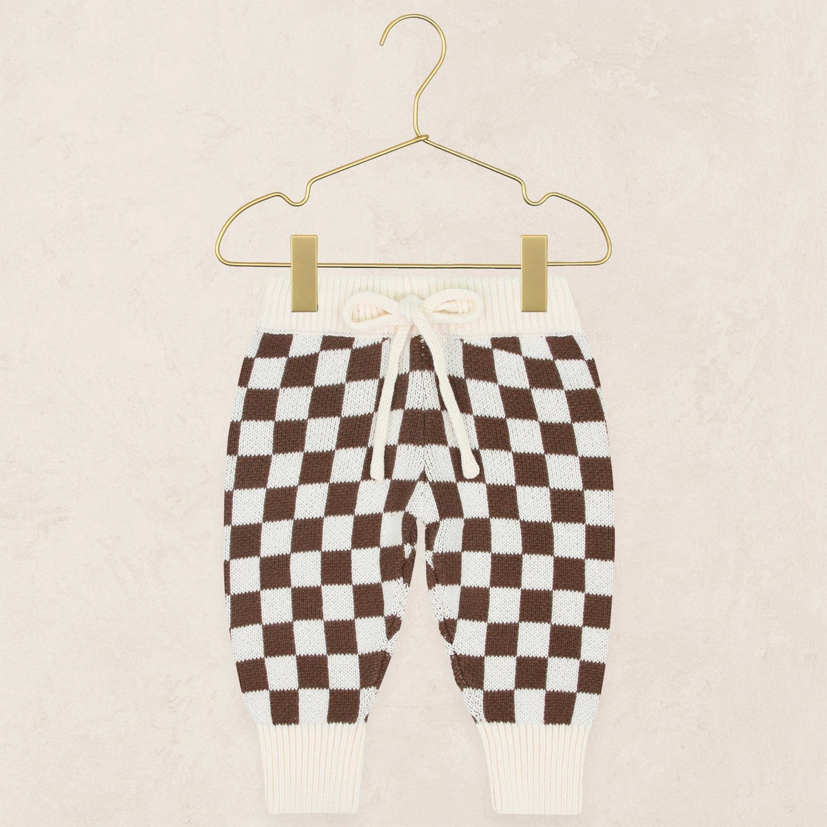 Knit Jogger Pant - Cocoa Checkered