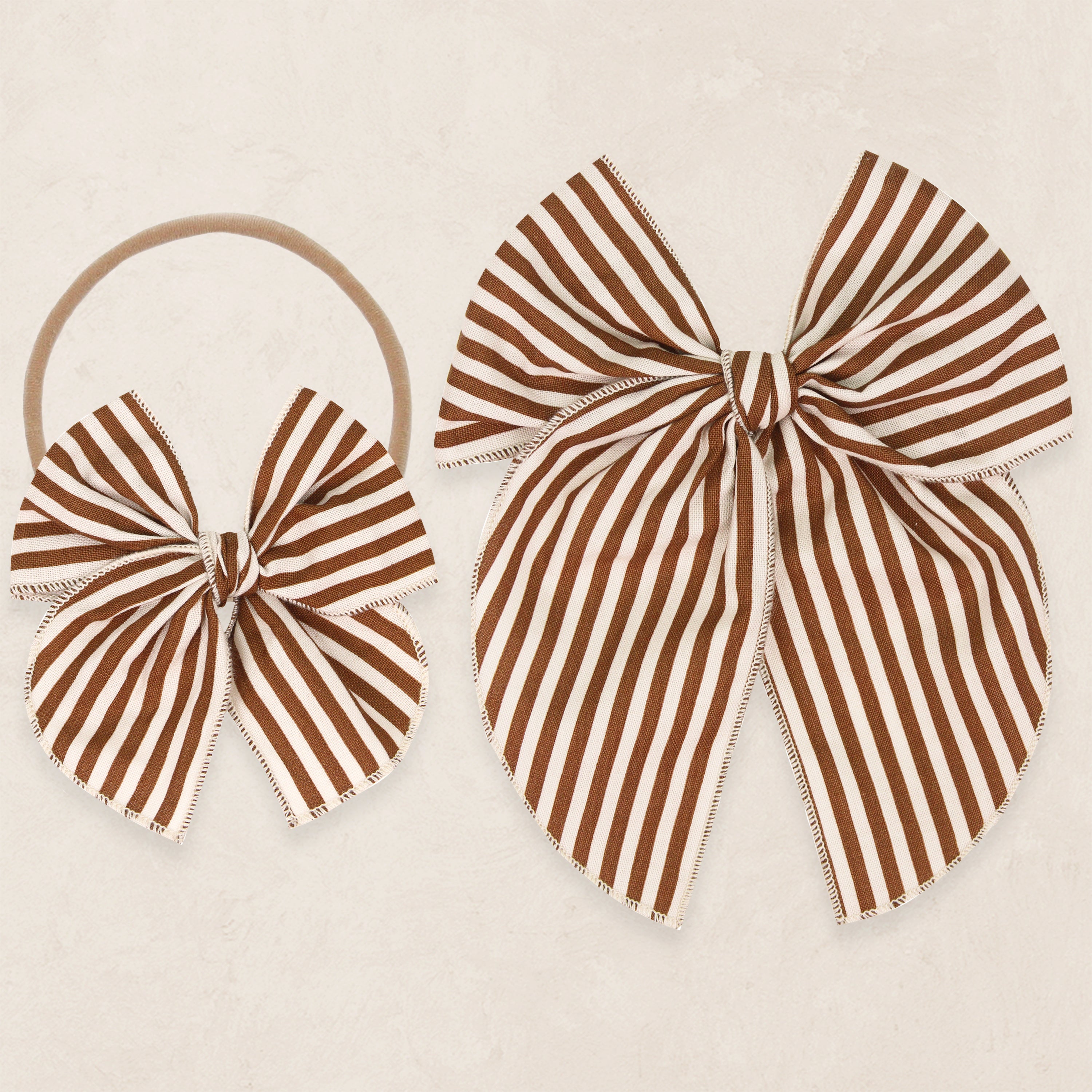 Heirloom Bow - Cocoa Stripe