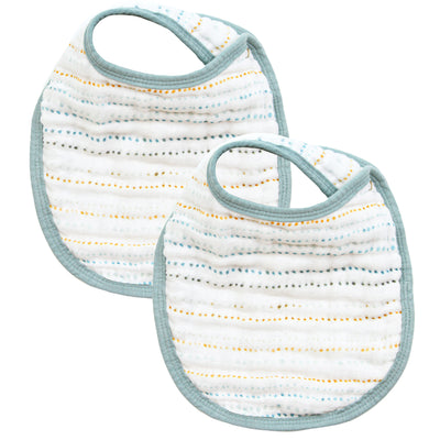 Cloud Muslin™ Bib 2 Pack - Conrad/Steel