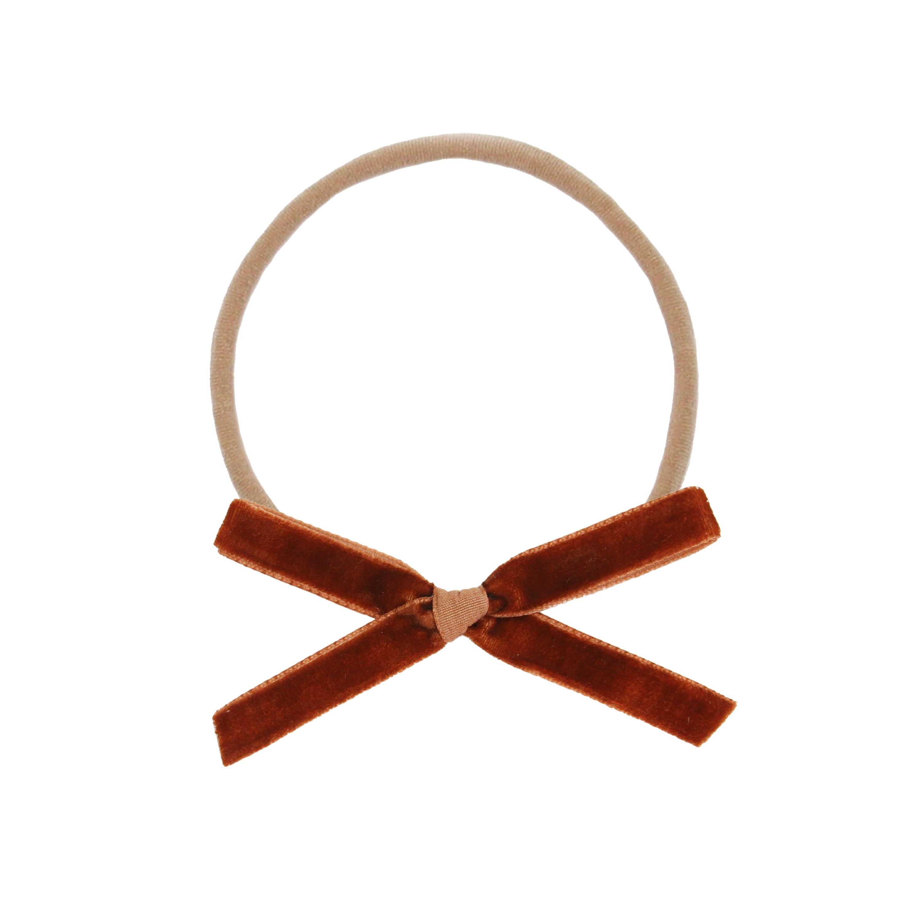 Ribbon Bow - Ginger Velvet Headband
