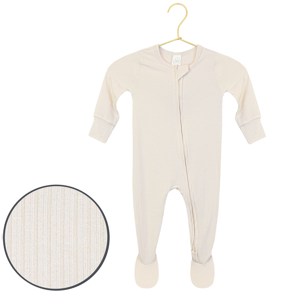 cove ribbed zipper footies product image