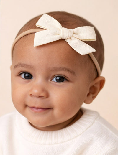 Classic Bow - Ivory Petite Headband