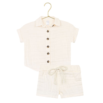 Cloud Muslin™ Shirt + Short Set - Cream