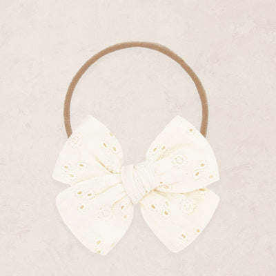 Adventure Bow - Vanilla Eyelet Headband