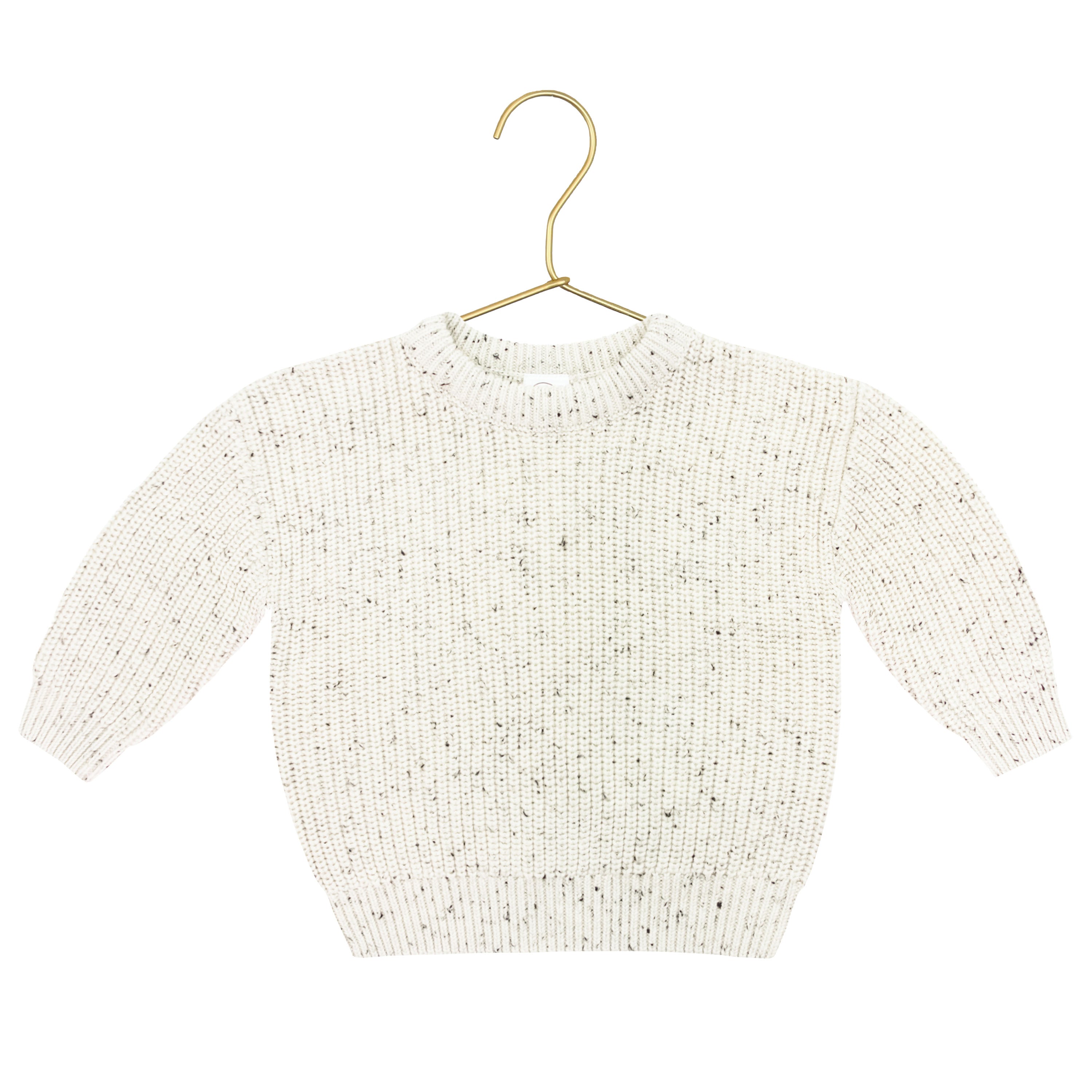Bow Embroidery - Knit Chunky Sweater