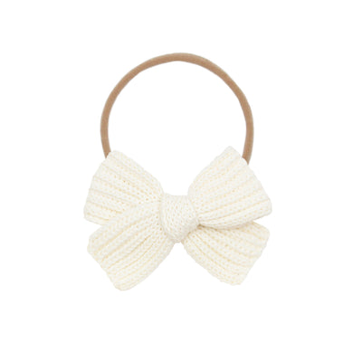 Sweater Bow - Ivory Chunky Knit Headband