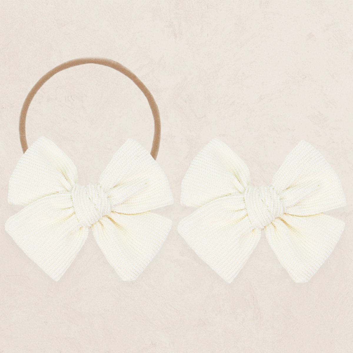 Adventure Bow - Cream Corduroy