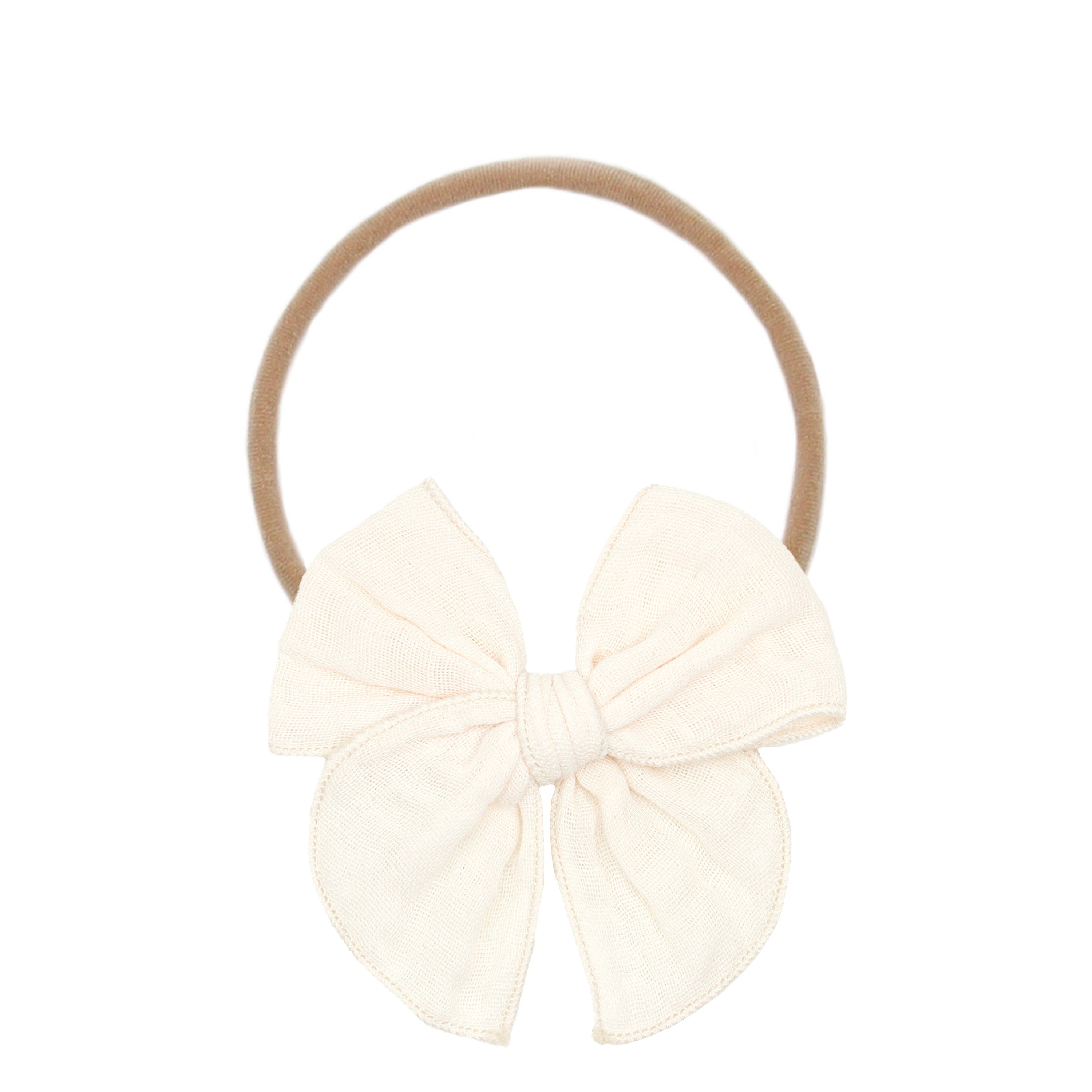 Cloud Muslin™ Heirloom Bow - Cream Headband