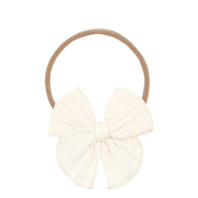 Cloud Muslin™ Heirloom Bow - Cream Headband