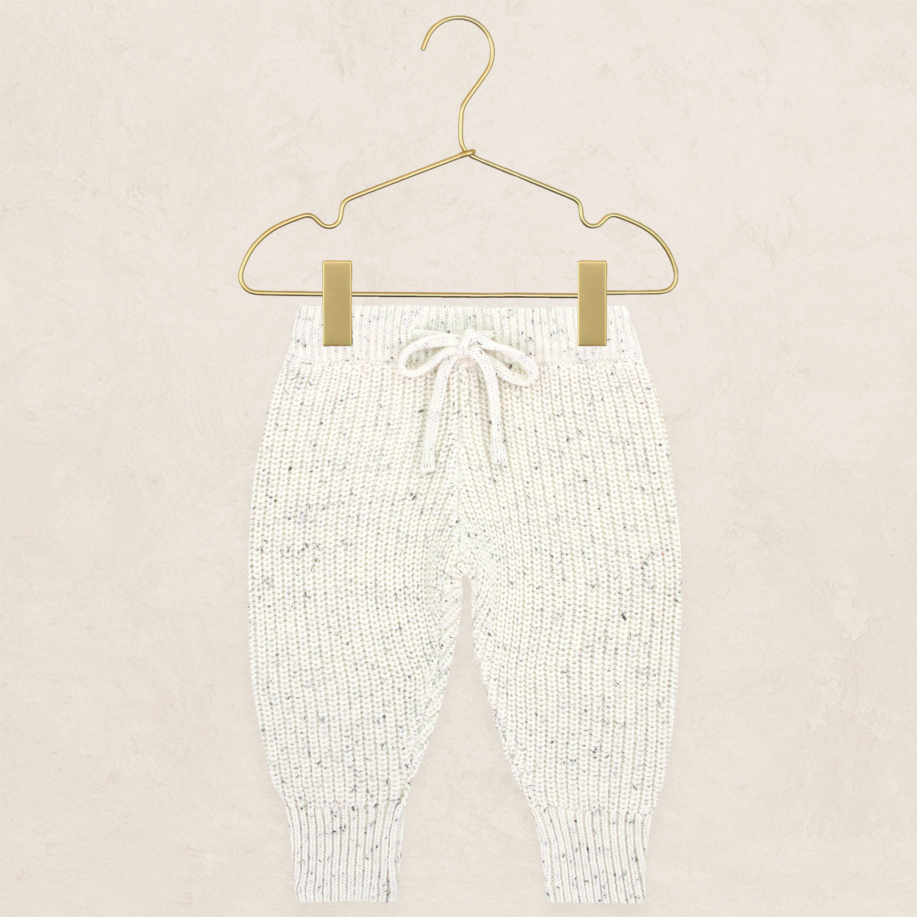 Knit Jogger Pant - Cream Speckle