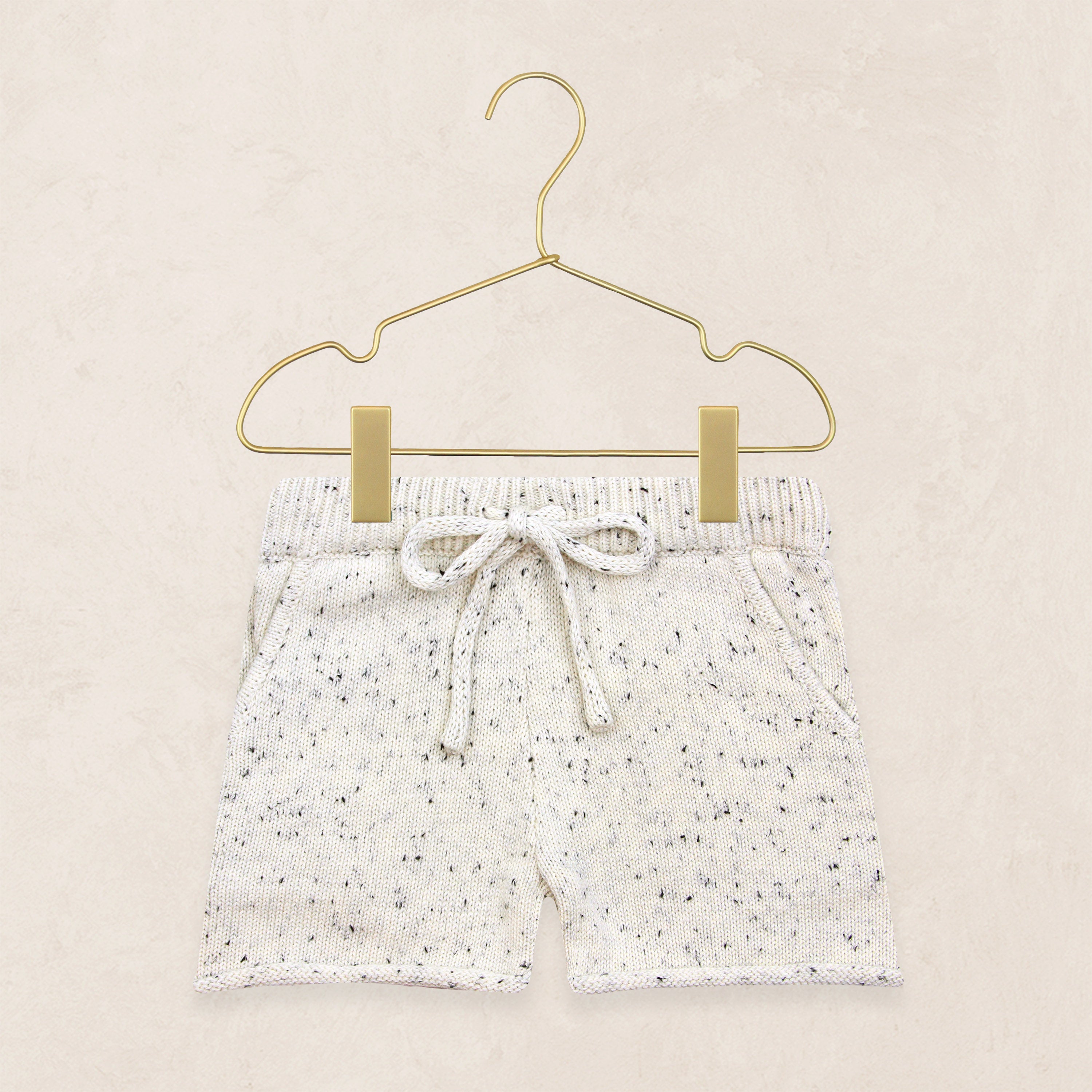 Knit Shorts - Cream Speckle