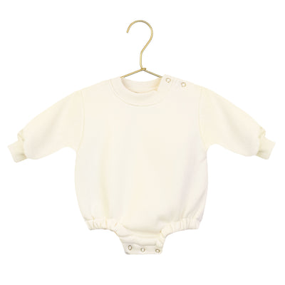 cream sweatshirt romper product image