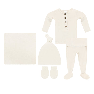 Dakota Plush Knit Newborn Hat Bundle (Top + Bottom)