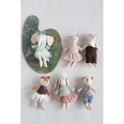 Linen Mini Animals in Clothes