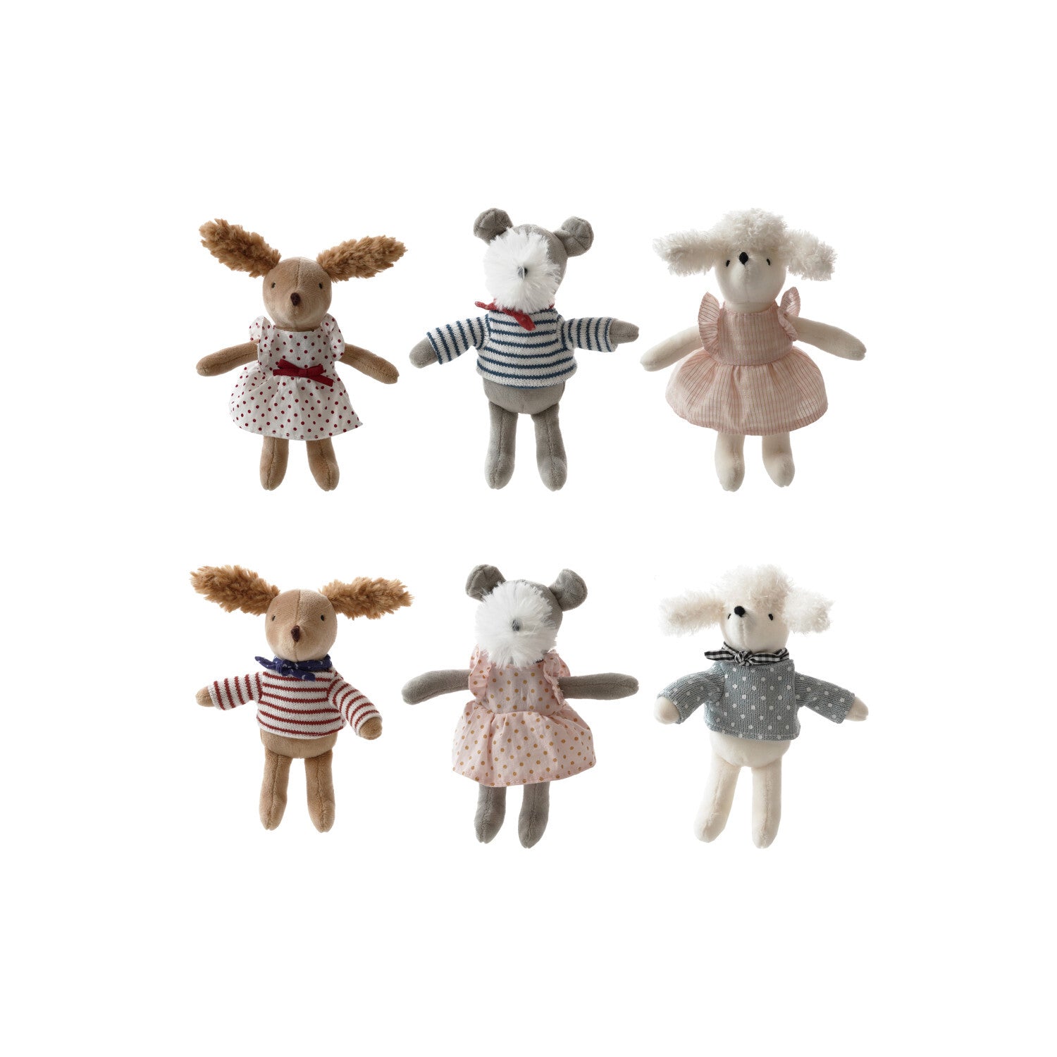 Mini Plush Dressed Dogs