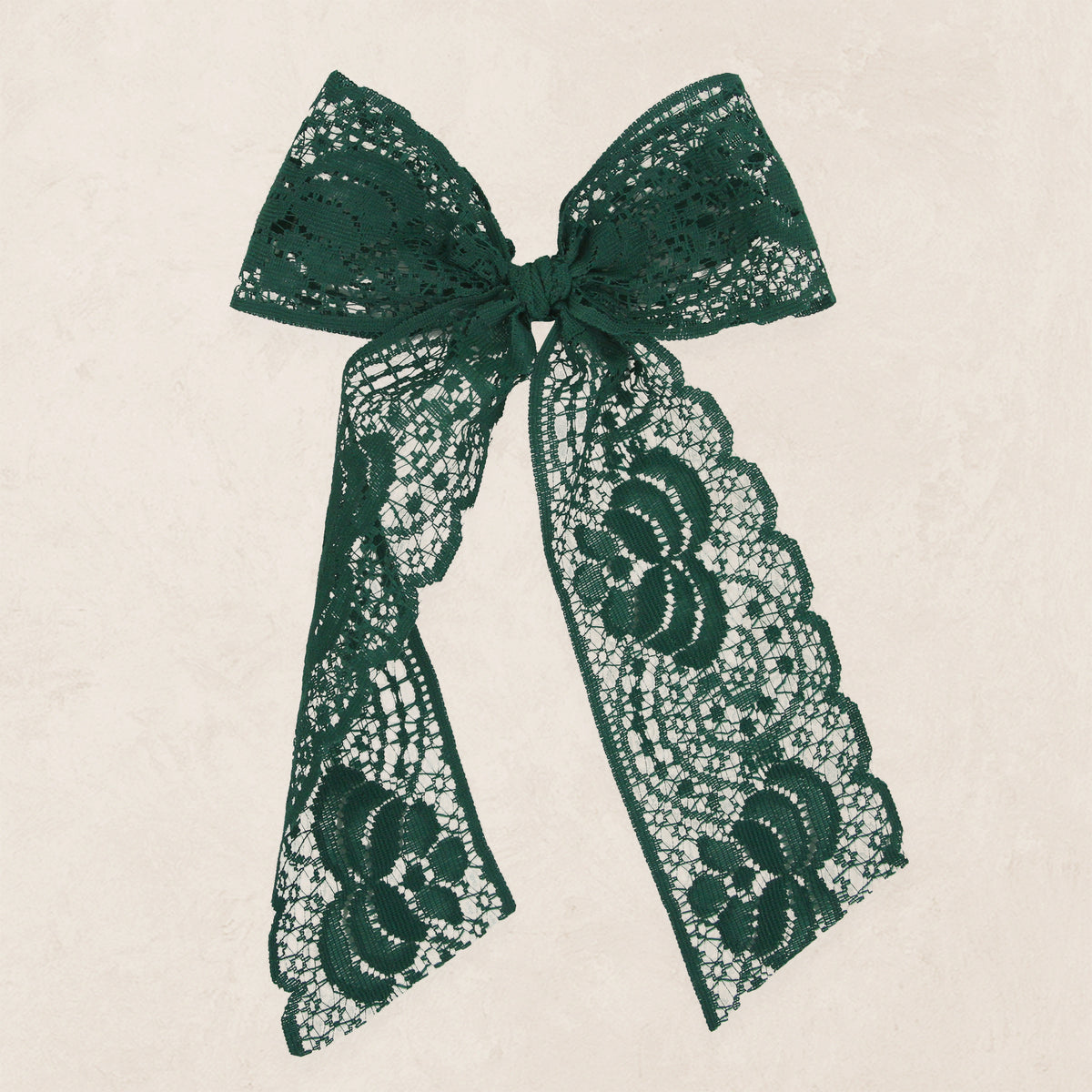 Lace Bow - Evergreen Sash Clip
