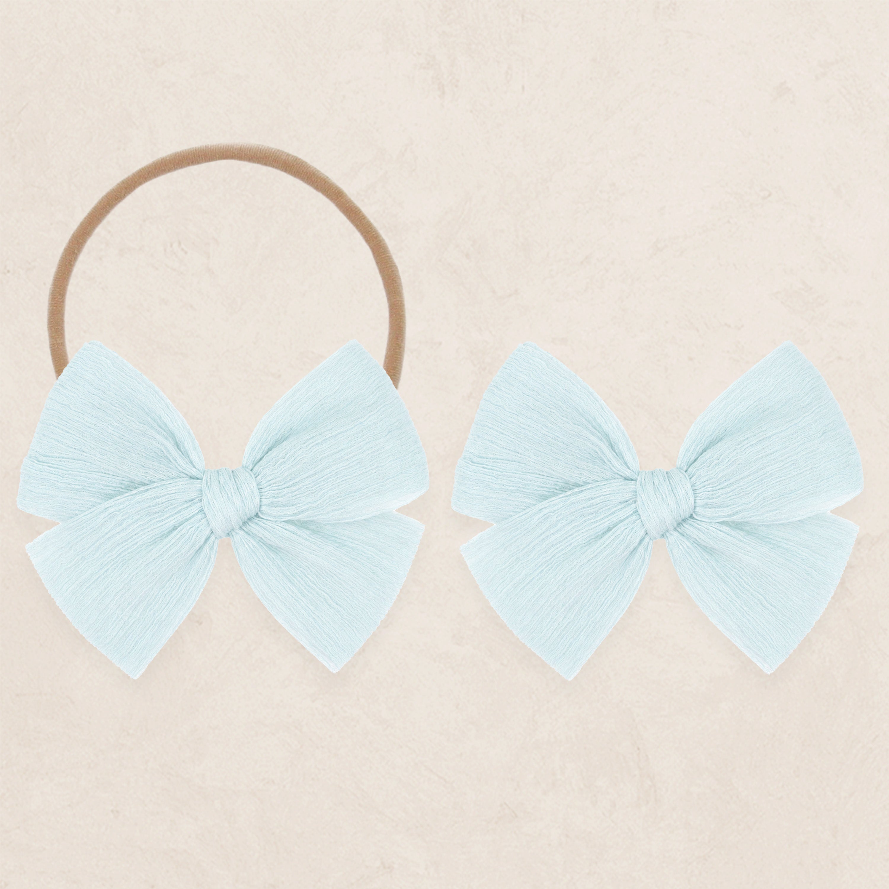 Chiffon Bow - French Blue