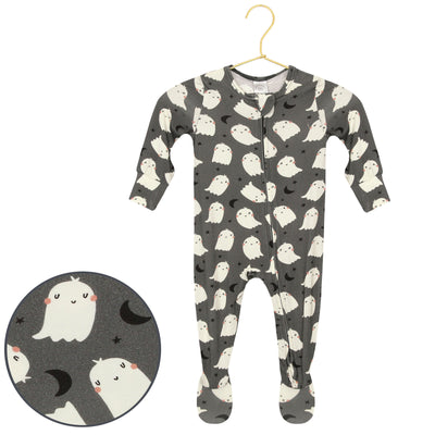 Happy Ghost Zipper Footies