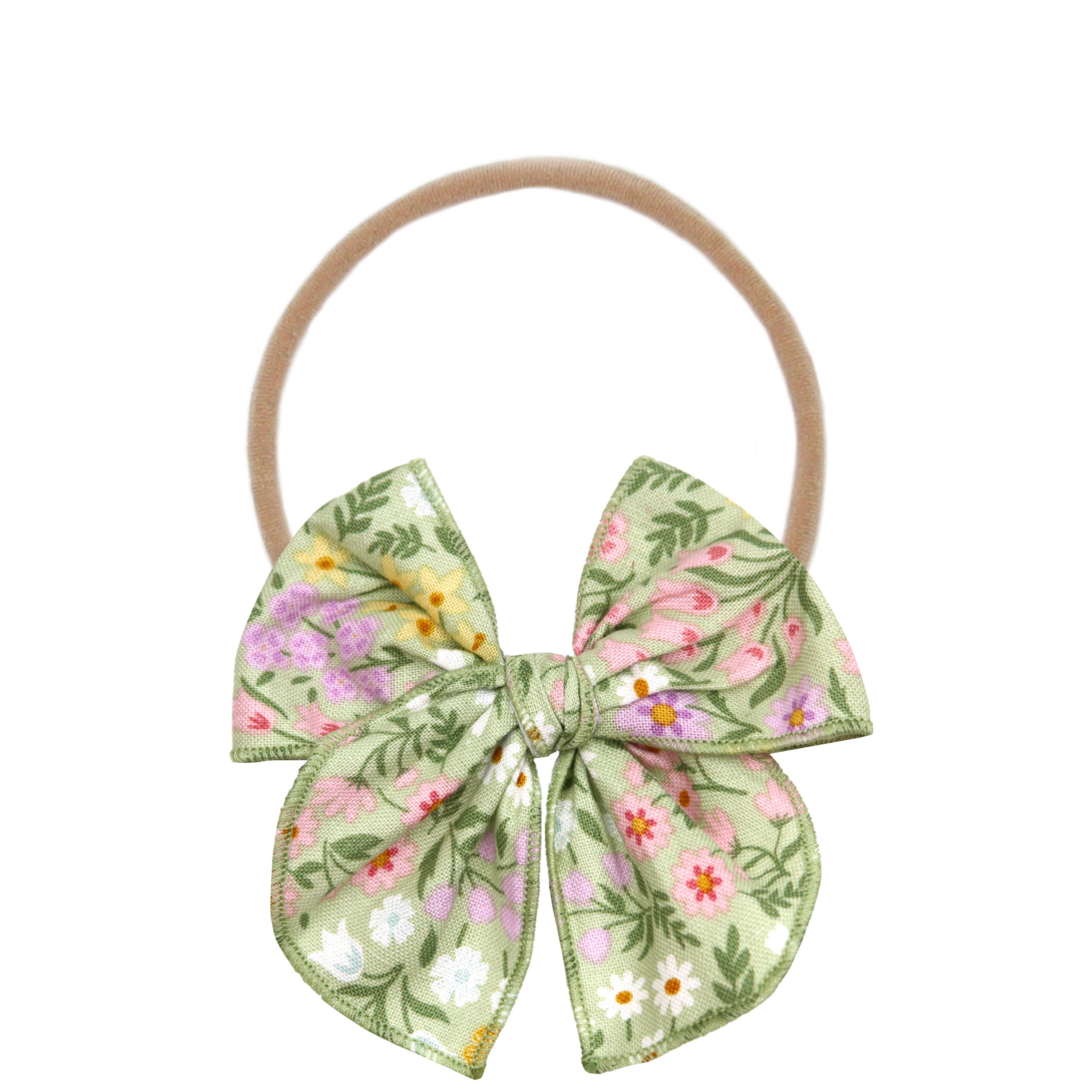 Heirloom Bow - Sage Floral Headband