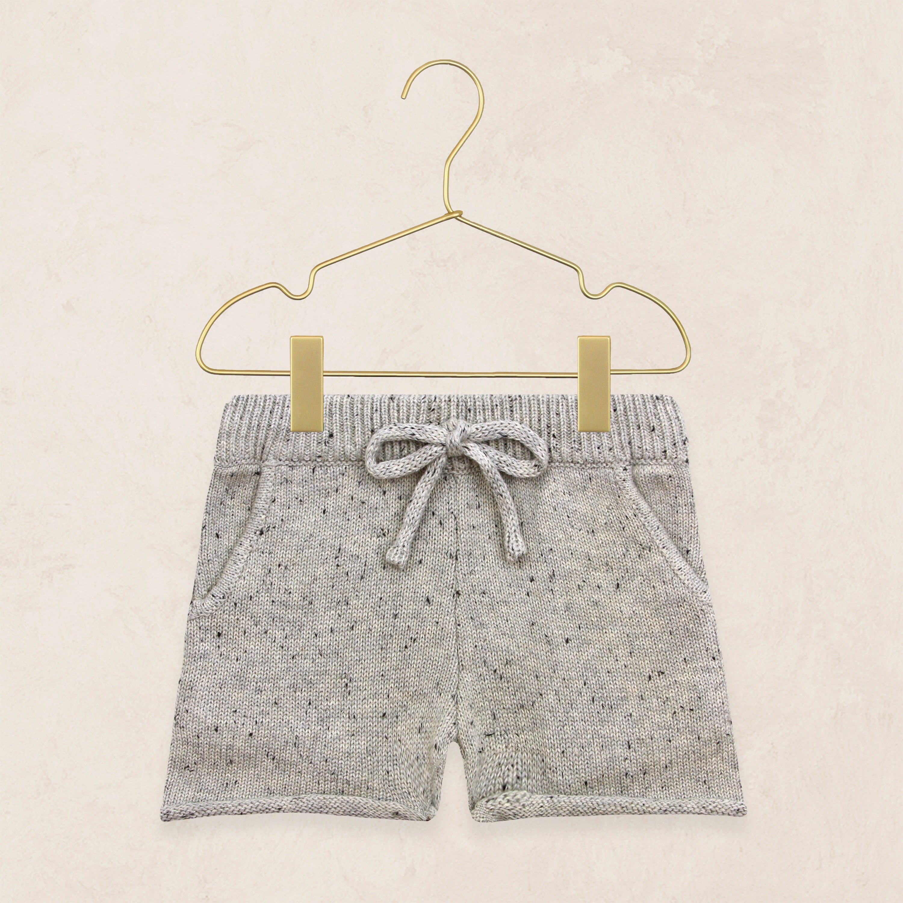 Knit Shorts - Grey Speckle