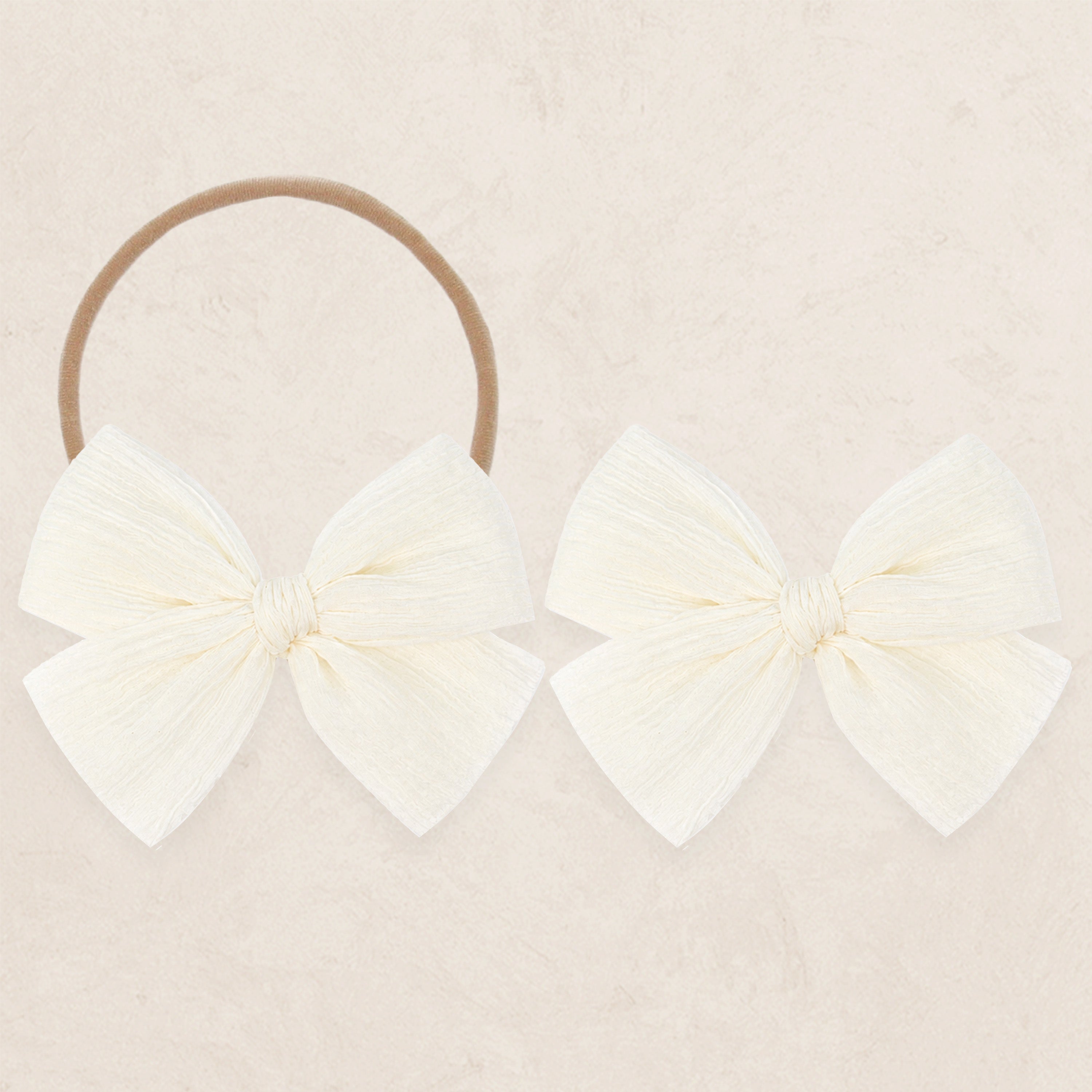 Chiffon Bow - Ivory