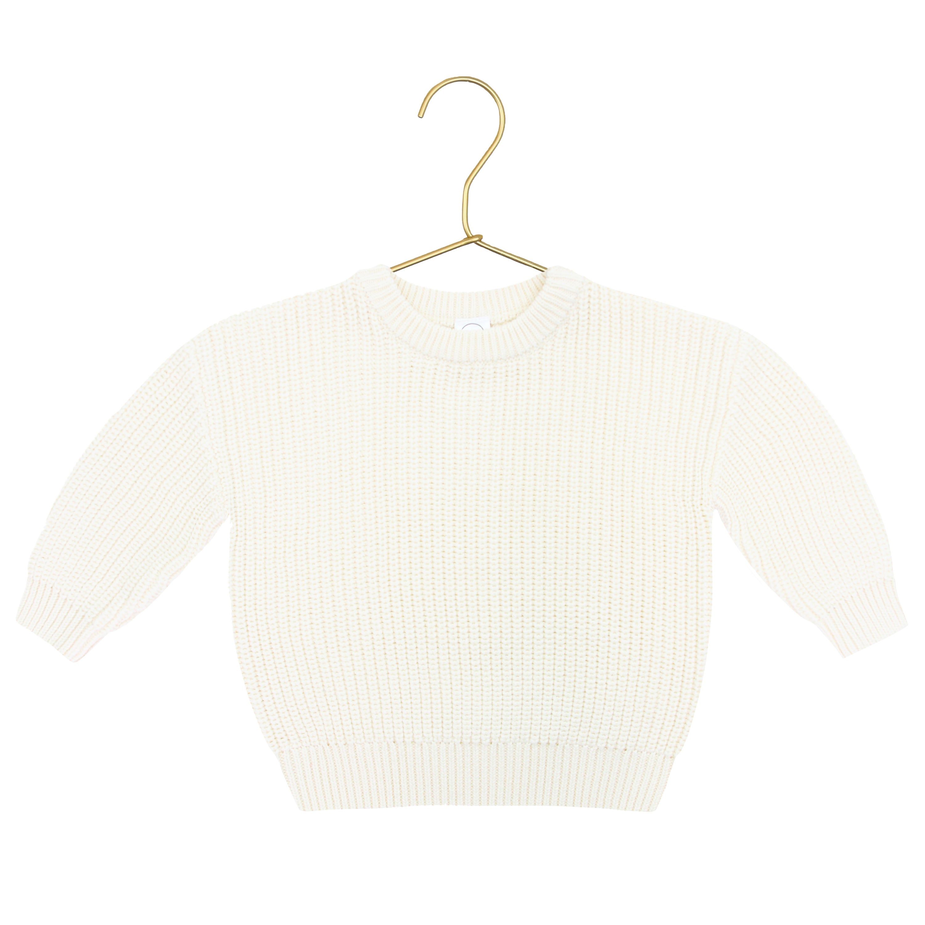 Bow Embroidery - Knit Chunky Sweater