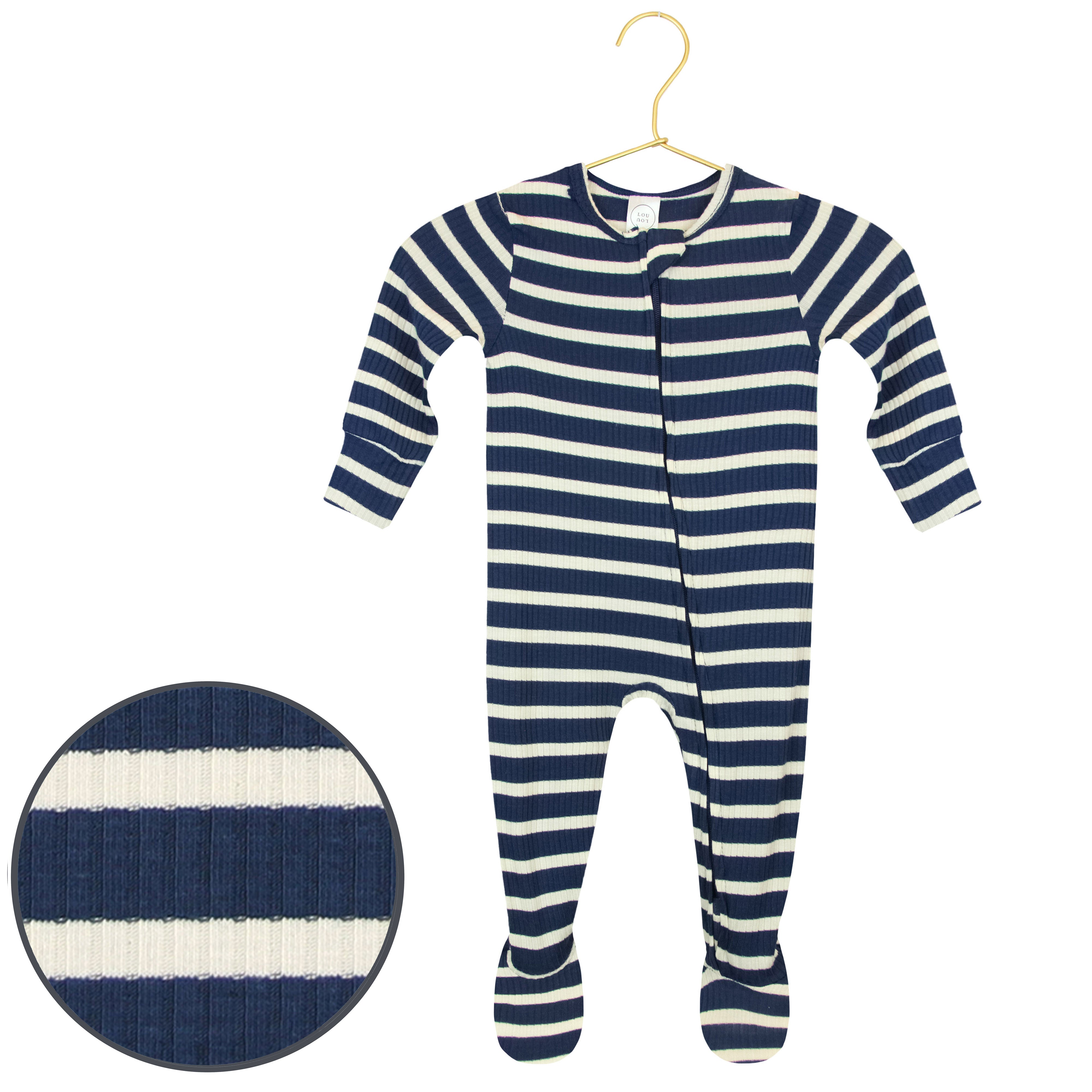 Jack Ribbed Zipper Footies
