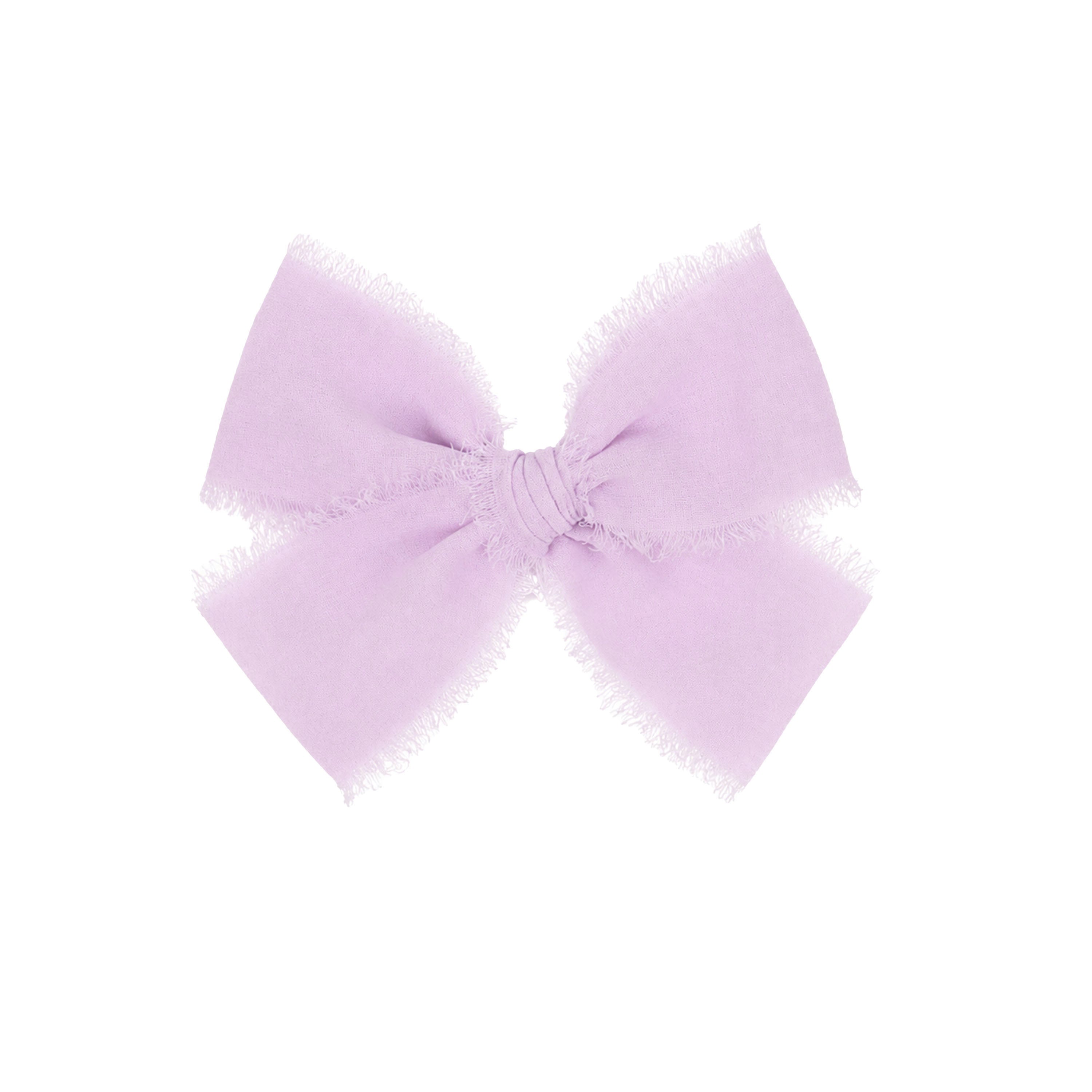 Chiffon Bow - Lavender Clip