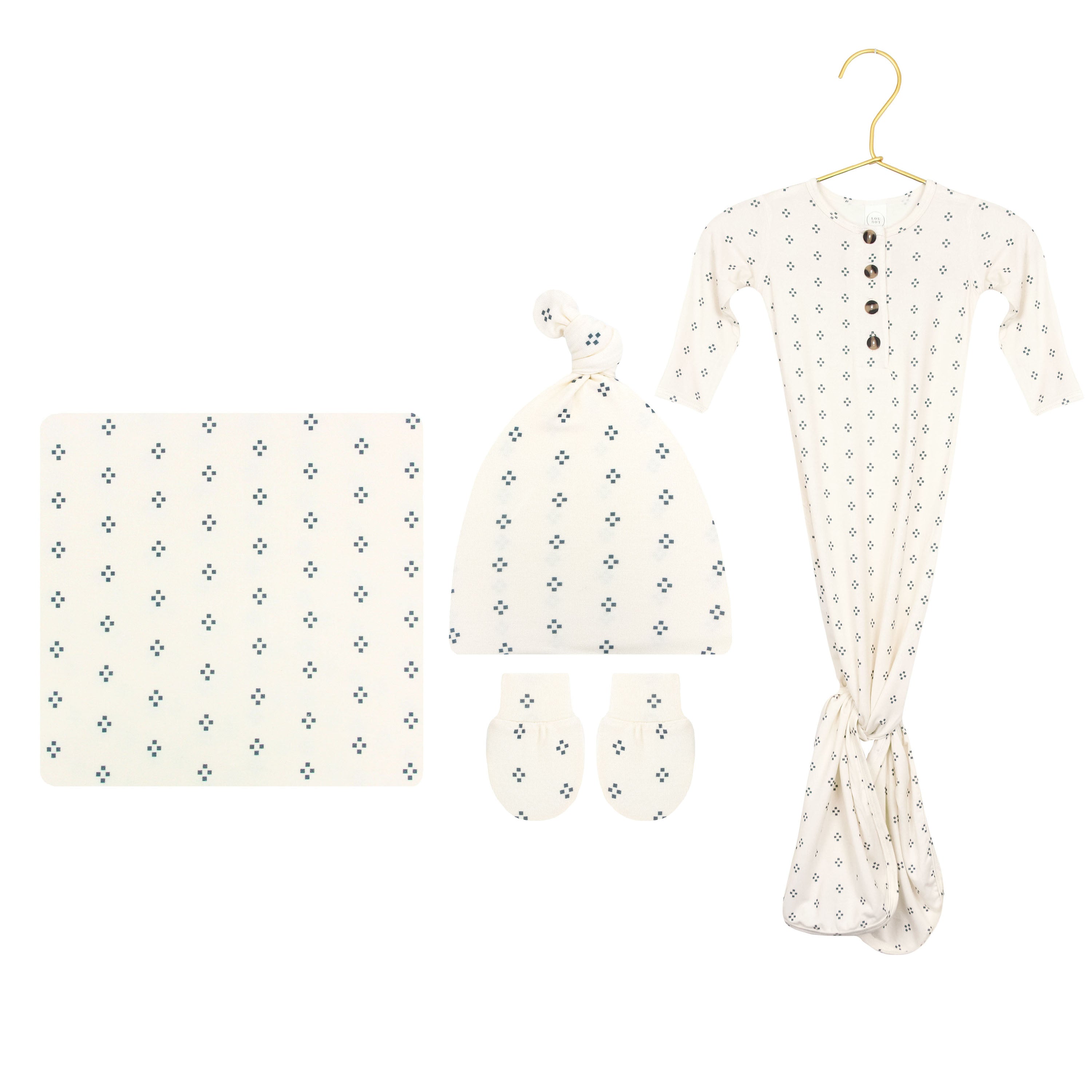 Louie Newborn Hat Bundle (Gown)