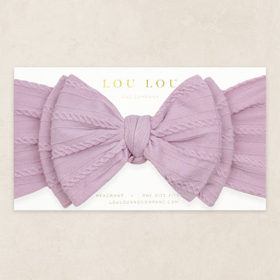 Cable Knit Headband - Lilac