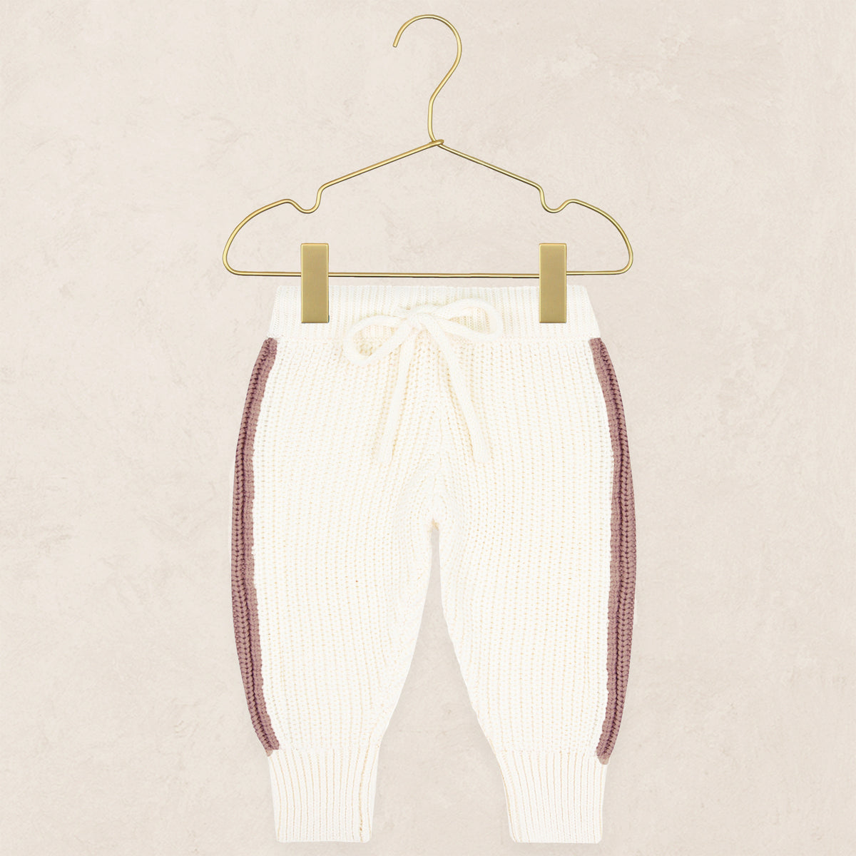 Knit Jogger Pant - Mauve Racer Stripe