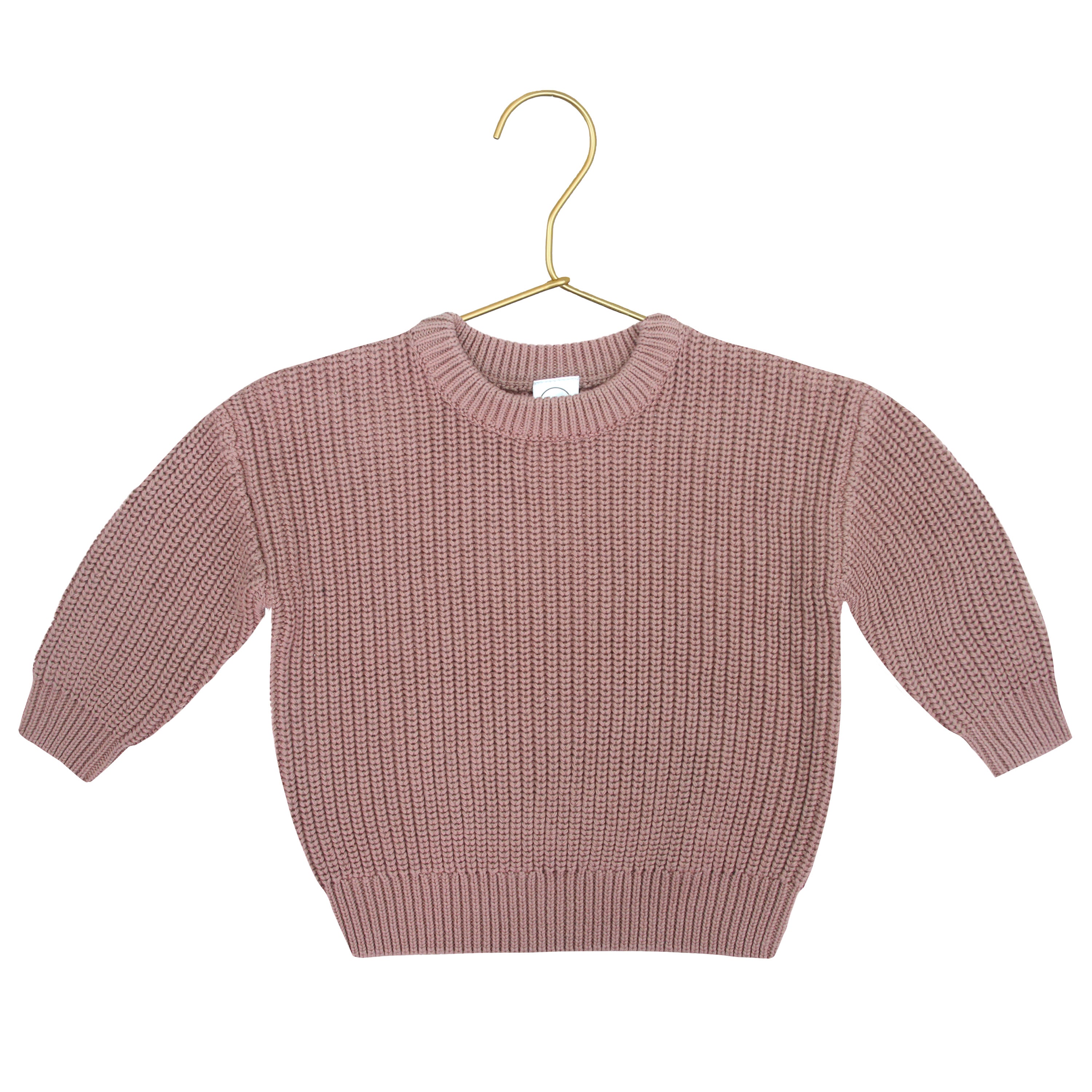 Bow Embroidery - Knit Chunky Sweater
