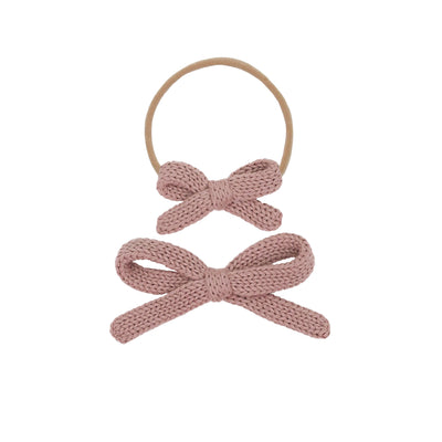 Sweater Bow - Mauve Knit Headband