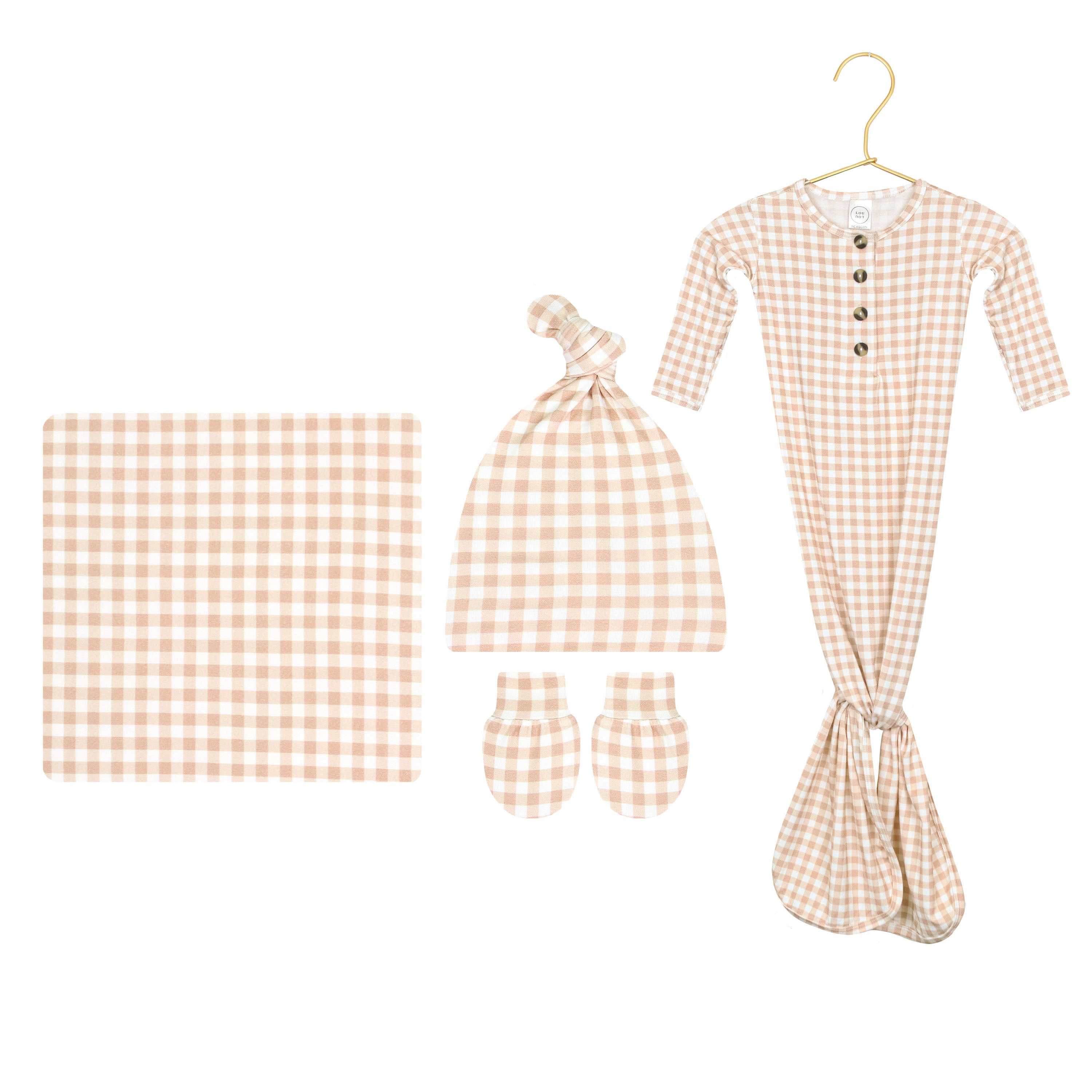Milo Newborn Hat Bundle + Knotted Gown