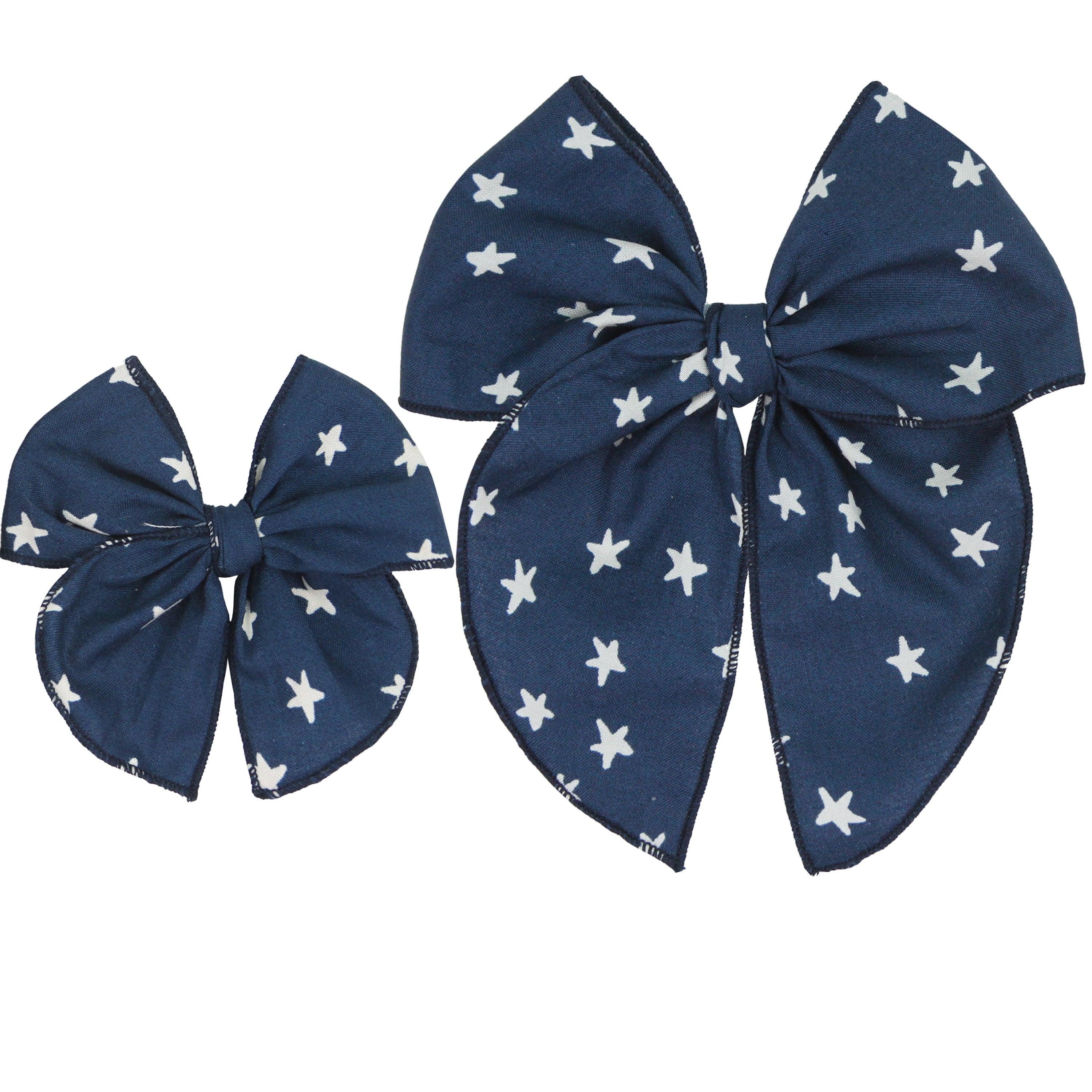 Heirloom Bow - Navy Star Clip