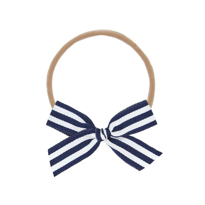 Ribbon Bow - Nautical Blue Headband