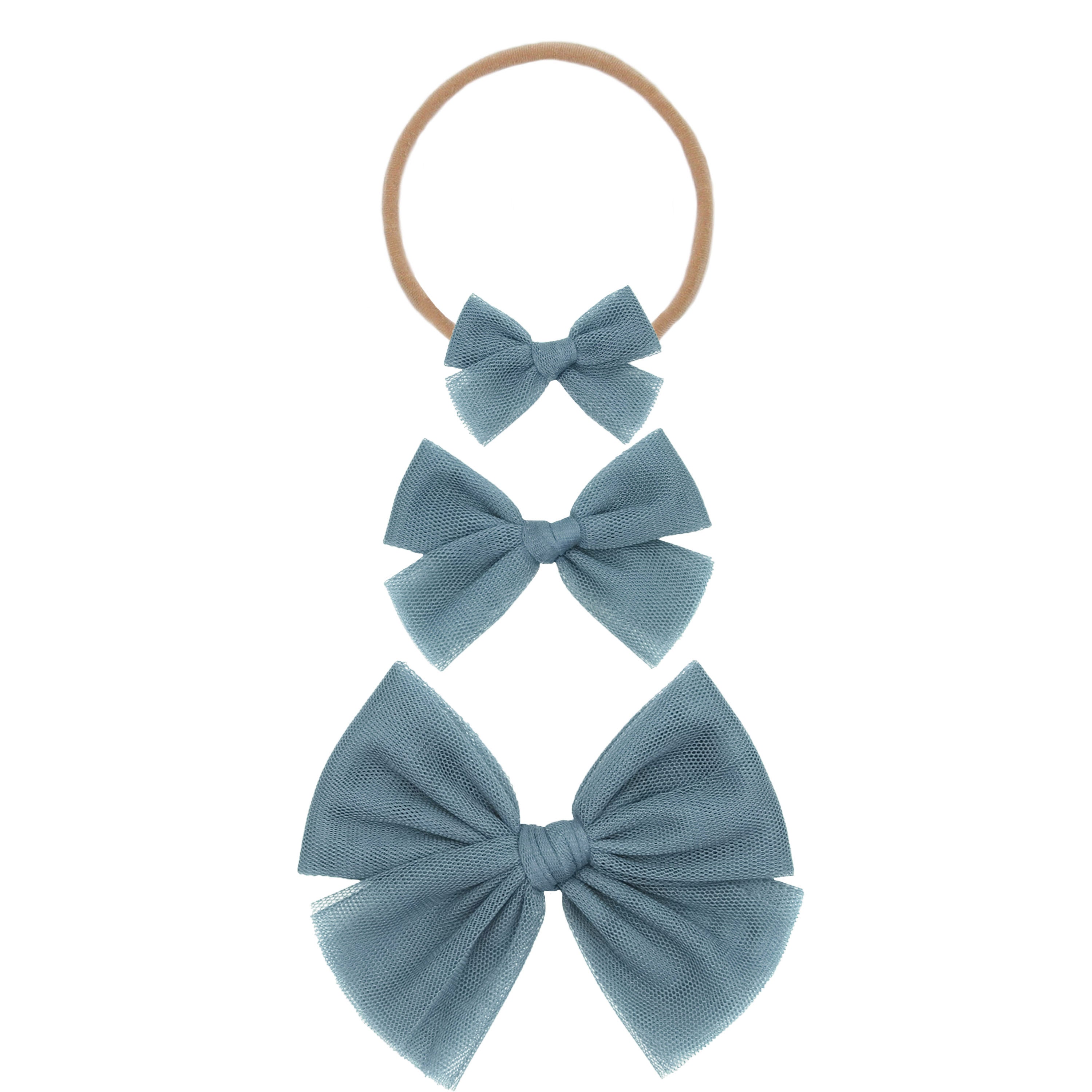Tulle Bow - Ocean