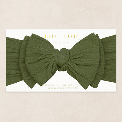 Cable Knit Headband - Olive