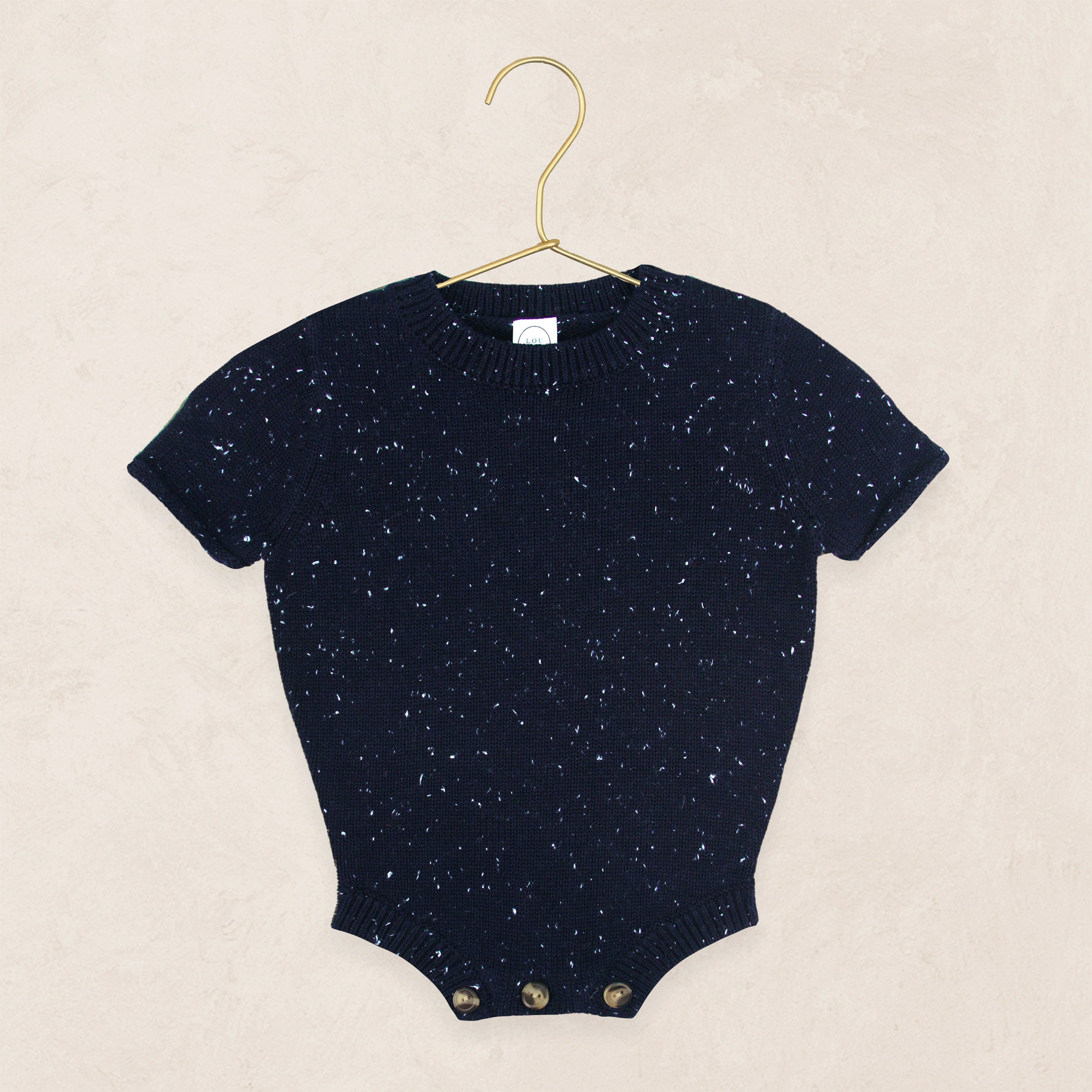Knit Onesie - Navy Speckle