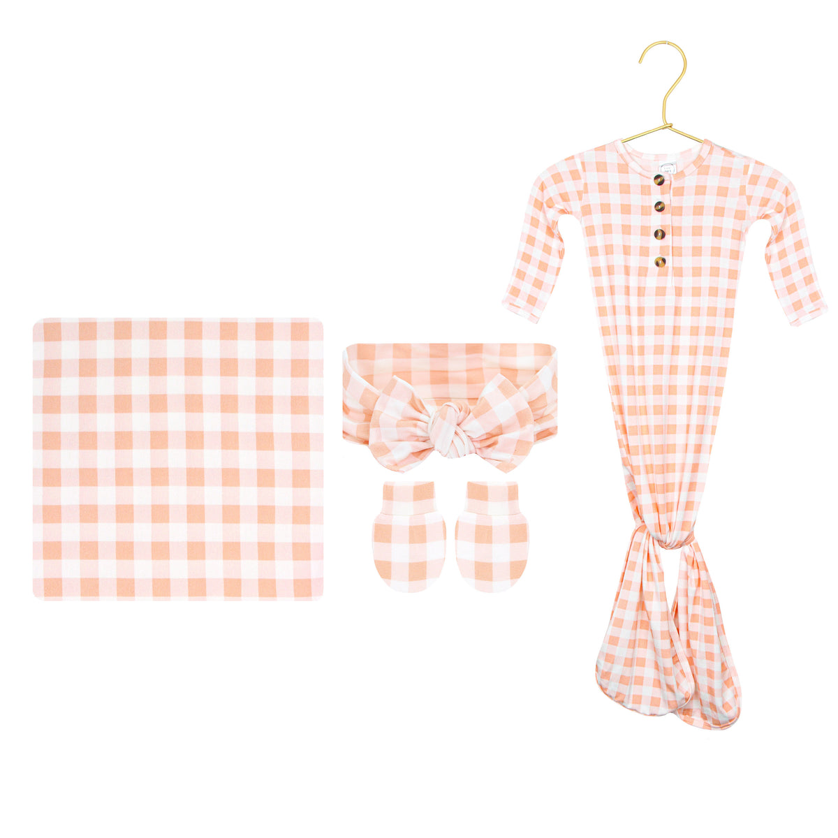 Evie Newborn Headband Bundle + Knotted Gown