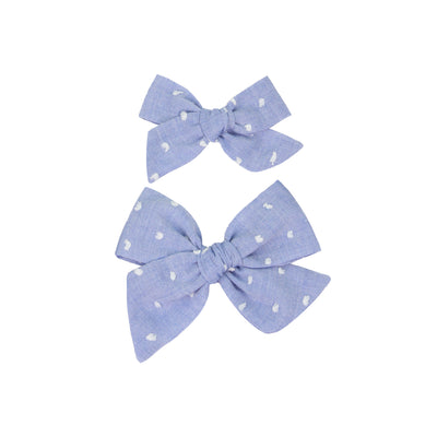 Classic Bow - Periwinkle Swiss Dot