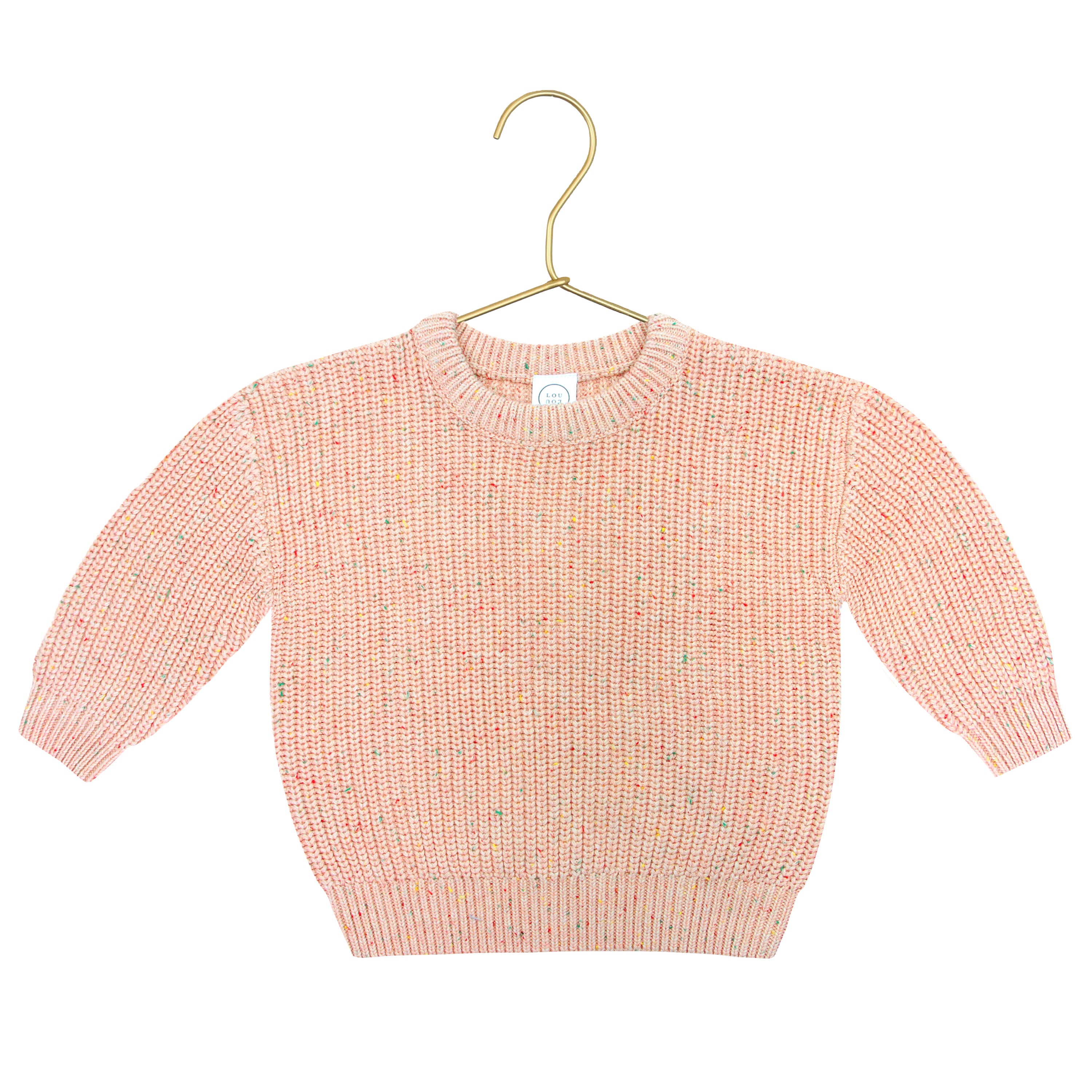 Bow Embroidery - Knit Chunky Sweater