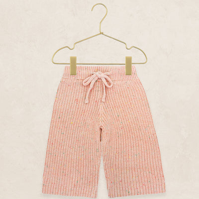 Knit Chunky Wide Leg Pant - Petal Speckle